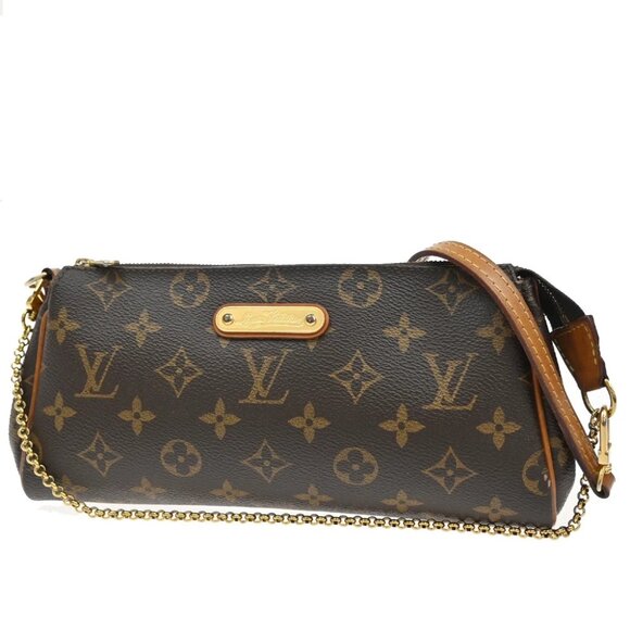 LOUIS VUITTON Eva 2Way Chain Shoulder Bag Monogram Leather Brown M95567 96YH549 - Picture 1 of 16